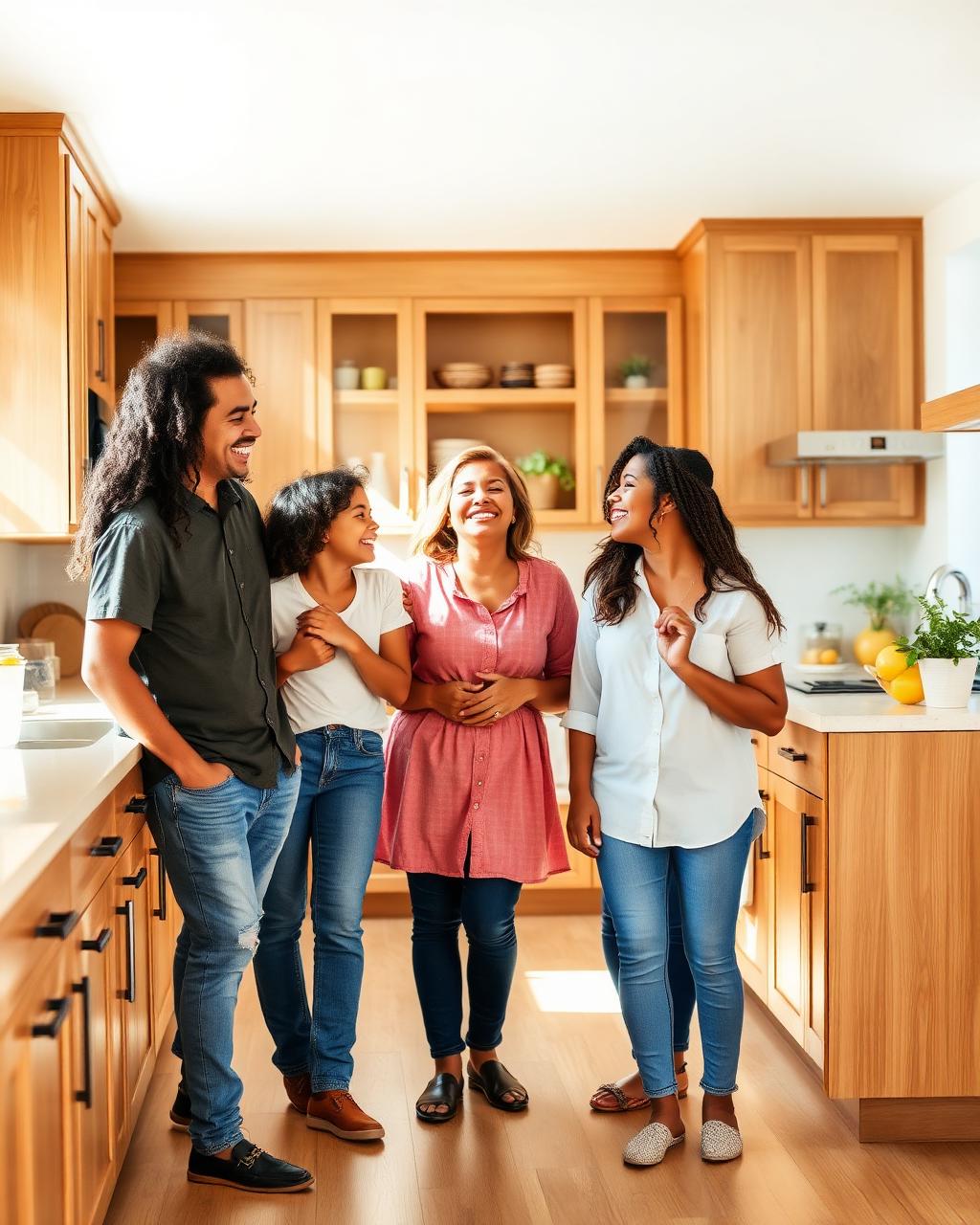 Family in their new Houston home